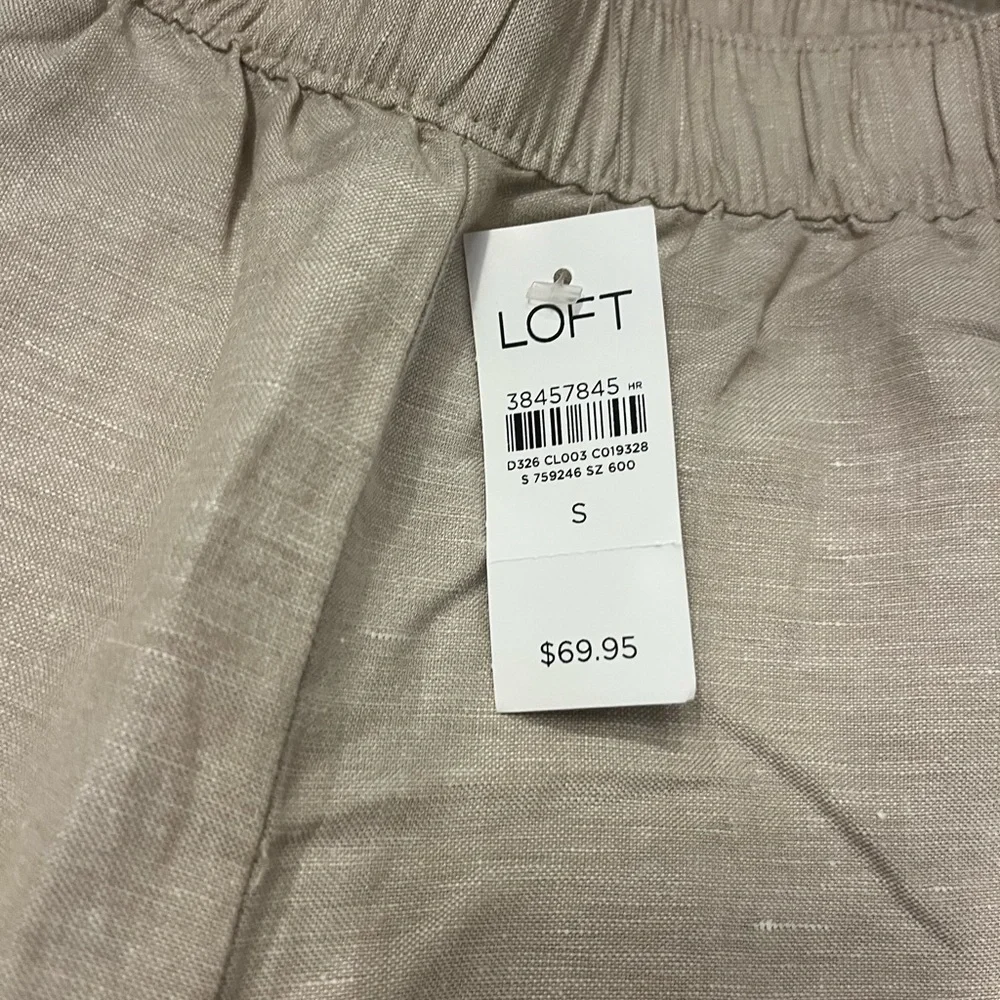 Women's LOFT Pull On Straight Pants Linen Blend- Size Small- New With Tags - Picture 2 of 6